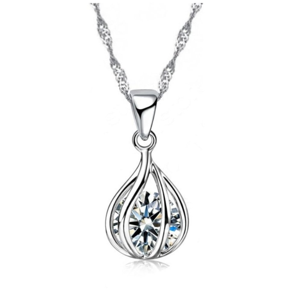 💎 925 Sterling Silver Earrings With Necklace Set Bundle Drop Ball - Picture 5 of 6